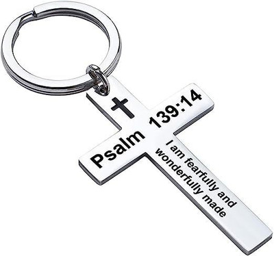 Artisans Crafted Psalm 139:14 – Wonderfully Made Bible Verse Keychain Key Chain