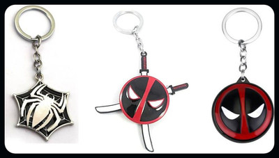 OHZEN SpiderDeadpool swordsDeadpool Keychain keychain_J524 Key Chain