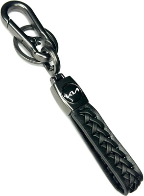 FLAMBE New New kia car Black Design Leather Keychain Key Chain