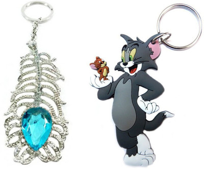 gtrp Combo s Peacock farther (OMG ) & Tom and jerry combo of 2 keyrings-New1200 Key Chain