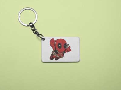 Rushaan Deadpool flying - Printed acrylic animated Keychain(Pack Of 2) Key Chain