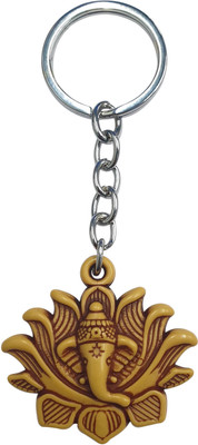 BLESSINGS Ganesh Wooden Effect Plastic Key Chain
