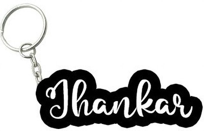 SY Gifts Jhankar Black White Name Keychain Key Chain
