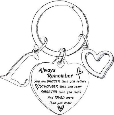 Artisans Crafted L – Heart Keychain with Initial Letter_Inspirational Gifts Key Chain