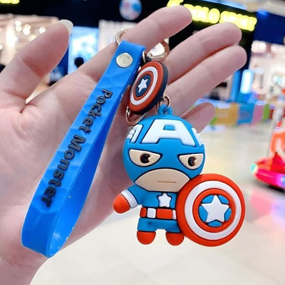 Miaara Cartoon Soft Silicone Keychain Wristband Strap Bag Key Holder Key chains Key Chain