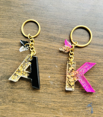 YARA CREATION A&K Combo Pinkgold&Blackgold Key Chain