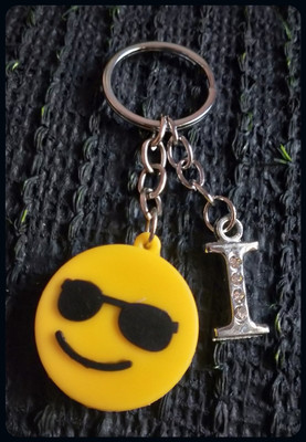 Meeko.com I Letter With Smiley Rubber Key Chain 1w-A Key Chain