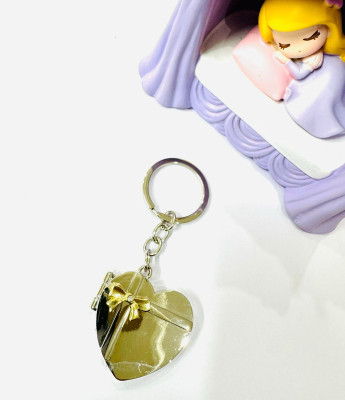 SRG Metal HEART Shape Double Photo Frame Key Chain Key Chain