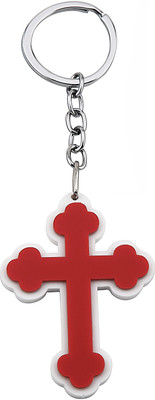 BLESSINGS Cross Acrylic Red Key Chain