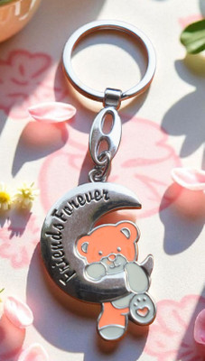 KeychainPro cute teddy bear holding moon keychain Key Chain