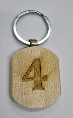 BLESSINGS Number 4 Wooden Key Chain