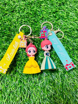 GKM Latest Beautiful Frozen Princess 3D high quality combo set keychain Key Chain