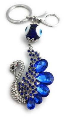 High Choice Lucky Peacock Evil Eye Good Luck Crystal Metal Key Chain