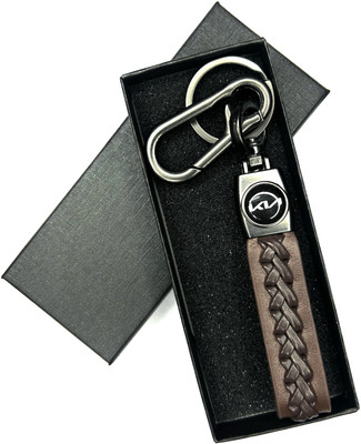 FLAMBE New kia BrownLeather Design Belt Keychain Key Chain