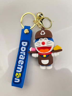 Keychain gallery Doraemon in Action With Adorable 3D silicon Keychain Key Chain