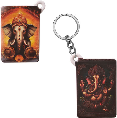 M Men Style Religious Lord Shri Ganesh Polymer Keychain SkeyP43 Key Chain