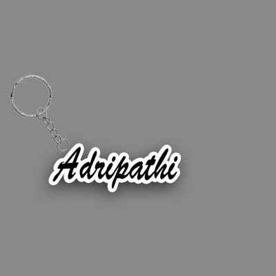 SY Gifts SYG Adripathi Name Keychain White And Black Key Chain
