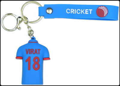 Jainzon Virat Kohli Indian jersey 3D Silicone Keychain with Amazing Belt or Ribbon-S476 Key Chain
