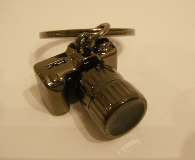 K C Premium Quality Metal Camera Keychain in Royal Black Colour in Gloss Finish Key Chain