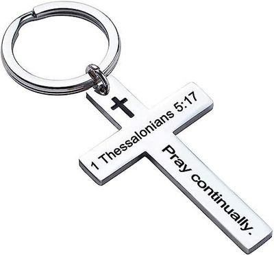 Artisans Crafted 1 Thessalonians 5:17 – Pray Without Ceasing Keyring Key Chain