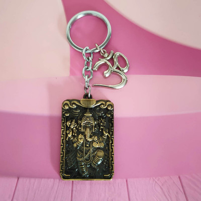 M Men Style Lord Shiv Shankar With Om Metal Car Bike Gift Key Chain
