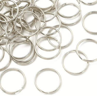 RainbowJunction 50pcs Metal Key Rings for Key Organizer Spring Rings,Art,Craft,DIY Key Chain