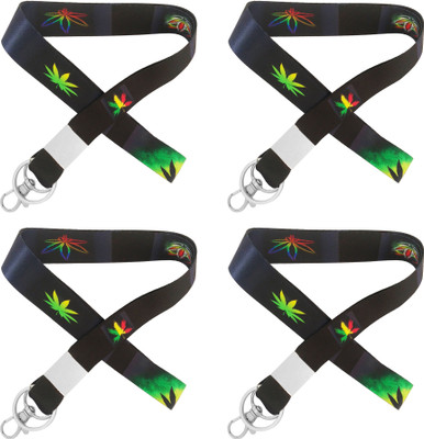 KYP Fashion Leaf Bob Marley Gift Fabric Tag ID Card tag Warning/Safety Hanging Key Holde Key Chain