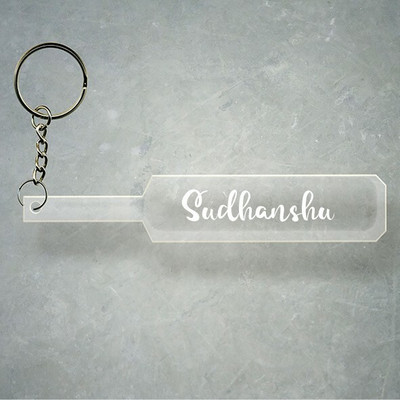 SY Gifts Cricket Bat Logo Design With Sudhanshu Name Key Chain