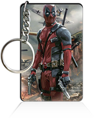 Party Gift Printed Wooden Rectangle Hero key ring Keychain PGRQ255KY(229) Key Chain
