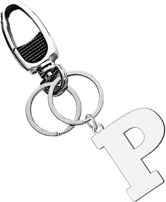 M Men Style A to Z Alphabet Key Rings Silver Stainless Steel Letter Charm Keychain P-LCK993 Key Chain