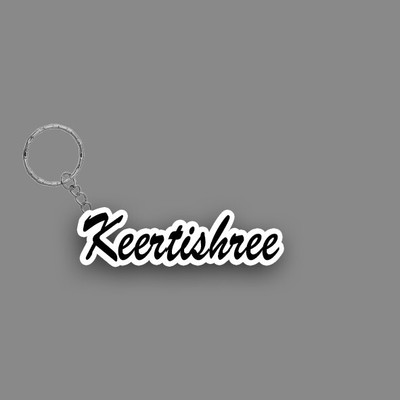 SY Gifts SYG Keertishree Name Keychain White And Black Key Chain