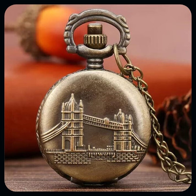 gtrp Keychain-SOUVENIR-BRIDGE pocketwatch Numeric Clock dial -New1131 Key Chain