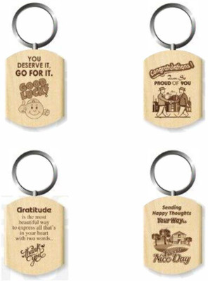 BLESSINGS Set Of 4 Best Wishes Keychain -D Key Chain