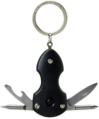 Umpire technologies Swiss Military Man Multi Tool Keyring || Best Travel Utility Gift item for Men, Women, Boys, Girls || 6 in 1 Multi Purpose Emergency Car Toolkit 6 Multi-utility Knife(Black) Umpire technologies Swiss Military Man Multi Tool Keyring || Best Travel Utility Gift item for Men, Women, Boys, Girls || 6 in 1 Multi Purpose Emergency Car Toolkit 6 Multi-utility Knife(Black)