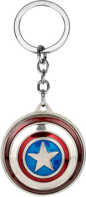 LKA Captain America Shield Rotating Spinner Metal Keyring Keychain Key Chain