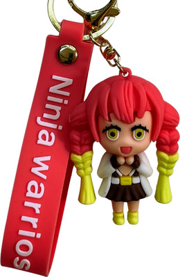 Kraft Crate Mitsuri Kanroji inspired 3D Rubber Keychain | Demon Slayer Anime Love Hashira | Key Chain