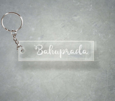SY Gifts Bahuprada Name Transparent Engraving Keychain F1 938 Key Chain