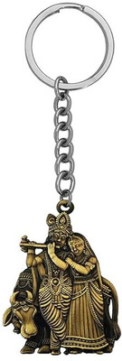 mik GOD RADHA KRISHNA PREMIUM METAL Key Chain