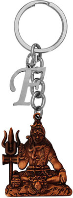M Men Style Lord Shiv Shankar Mahadev Bholenath Initial Letter Alphabet - F SKey2022462 Key Chain