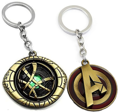 BBG NEW_Combo of Dr eye Strange & Avengers logo Rotating keychain Key Chain