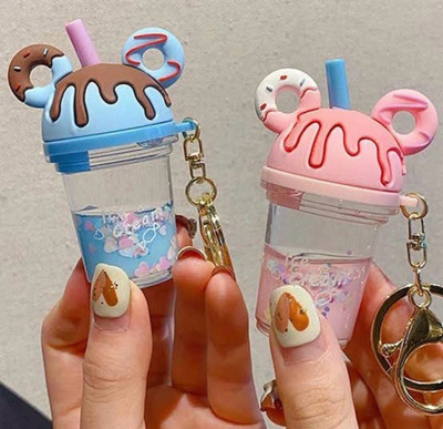 SHRI JI Fancy Sipper Keychain with cute Donut on it Pack of 2 Key Chain