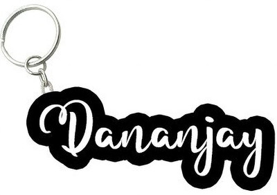 SY Gifts Dananjay Black White Name Keychain Key Chain
