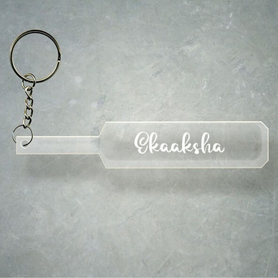 SY Gifts Cricket Bat Logo Design With Ekaaksha Name Key Chain
