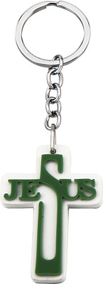 BLESSINGS Jesus Acrylic Green Key Chain