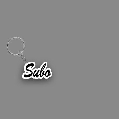 SY Gifts SYG Subo Name Keychain White And Black Key Chain