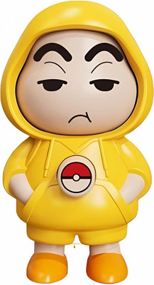 Krishna Trading Shinchan Mood Expression Toy – Cute Yellow Hoodie Figure with Switchable Faces Key Chain