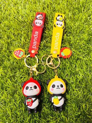 GKM Latest Design Panda 3D combo set keychain wiith hook Key Chain