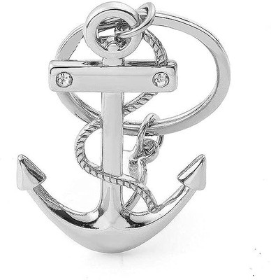 GKM Anchor Premium Stainless Steel Keychain Metal For Gifting With Key Ring Key Chain