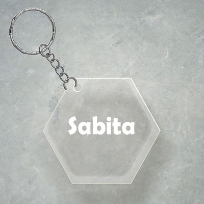 SY Gifts Sabita Name Hexagon Keychain Key Chain