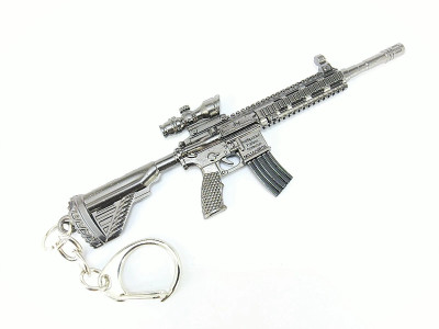 BBG FK_Pubg Gun Rifle Scope Model 3D Metal Body 120mm Length Key Chain